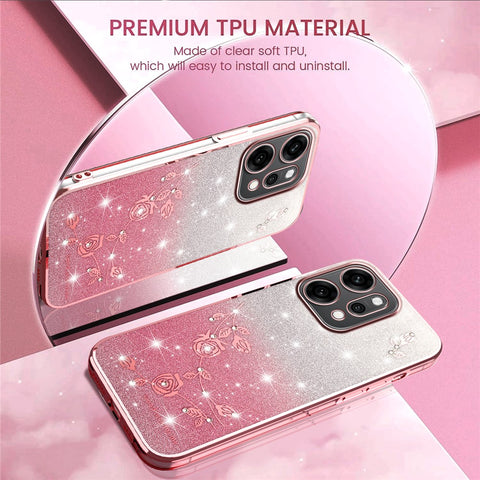 KADEM For Oppo Reno14 Pro 5G (Global) Case Flower TPU Flexible Gradient Phone Cover