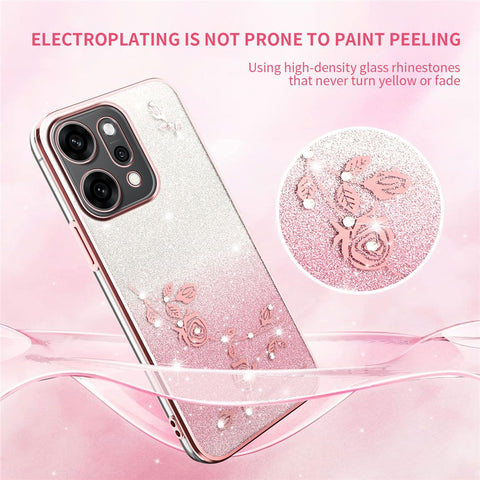 KADEM For Oppo Reno14 5G (Global) Case Flower TPU Flexible Gradient Phone Cover
