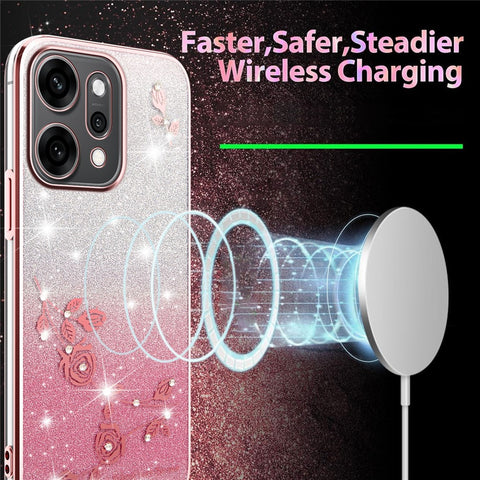 KADEM For Oppo Reno14 5G (Global) Case Flower TPU Flexible Gradient Phone Cover