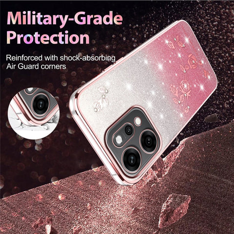 KADEM For Oppo Reno14 5G (Global) Case Flower TPU Flexible Gradient Phone Cover