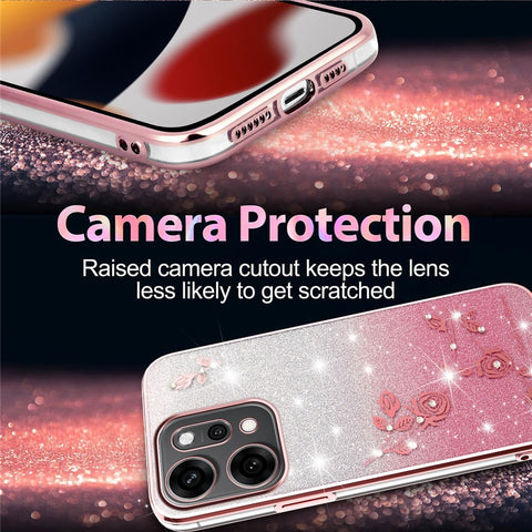 KADEM For Oppo Reno14 5G (Global) Case Flower TPU Flexible Gradient Phone Cover