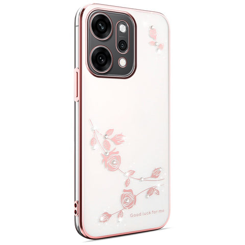 KADEM For Oppo Reno14 5G (Global) Case Flower Rhinestone Decor TPU Phone Cover