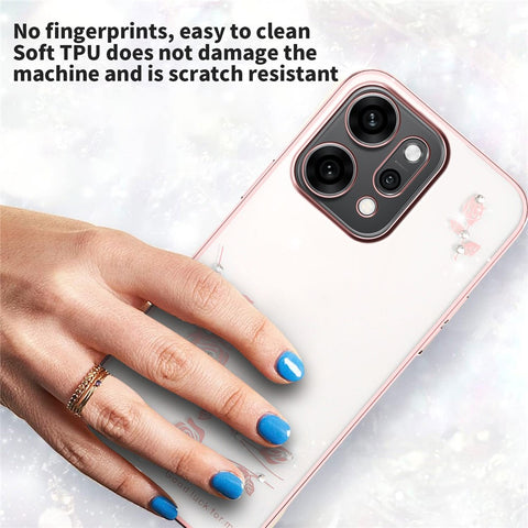 KADEM For Oppo Reno14 5G (Global) Case Flower Rhinestone Decor TPU Phone Cover