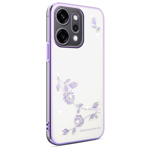 KADEM For Oppo Reno14 5G (Global) Case Flower Rhinestone Decor TPU Phone Cover