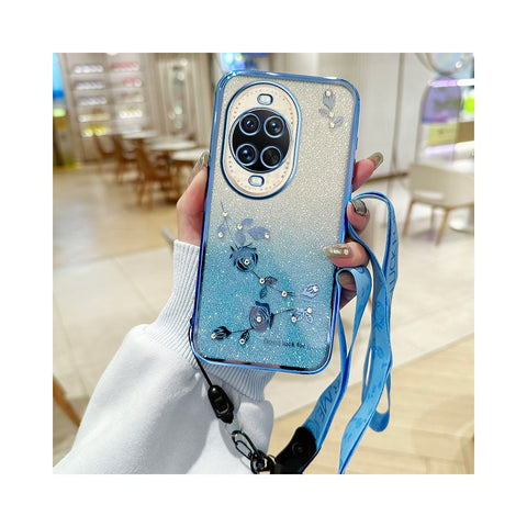 KADEM For Huawei nova 14 Ultra 5G Case Flower Pattern TPU Gradient Phone Cover with Lanyards