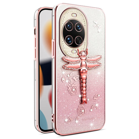 KADEM For Huawei nova 14 Ultra 5G Case Dragonfly Kickstand TPU Flowers Glitter Phone Cover