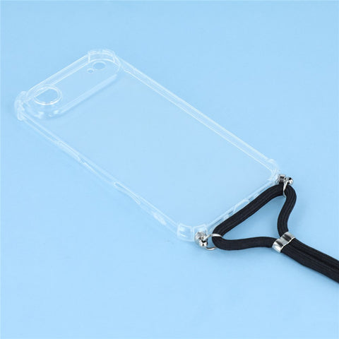 For iPhone Air Case Reinforced Corner TPU Clear Phone Cover with Lanyard