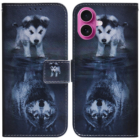 For iPhone 17 Wallet Case Pattern Print Leather Phone Cover