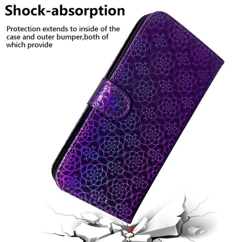 For iPhone 17 Stand Case Dazzling Flower Leather Phone Cover