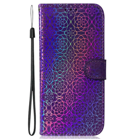 For iPhone 17 Stand Case Dazzling Flower Leather Phone Cover