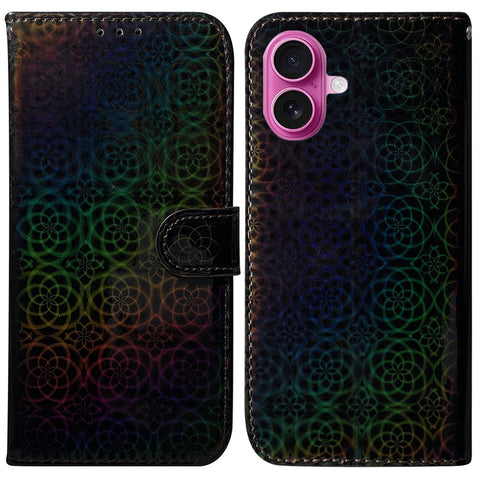 For iPhone 17 Stand Case Dazzling Flower Leather Phone Cover