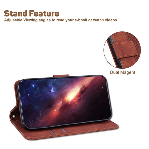 For iPhone 17 Case Geometry Pattern Leather Wallet Phone Cover with Wrist Strap