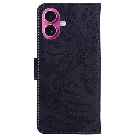 For iPhone 17 Case Tiger Imprint Leather Wallet Phone Cover
