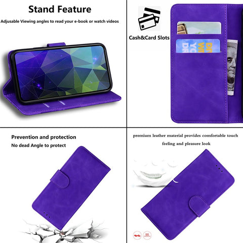 For iPhone 17 Case Solid Color Leather Wallet Phone Cover