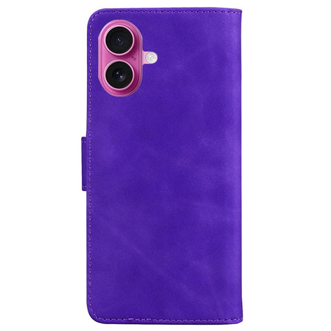 For iPhone 17 Case Solid Color Leather Wallet Phone Cover