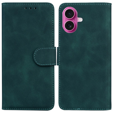For iPhone 17 Case Solid Color Leather Wallet Phone Cover