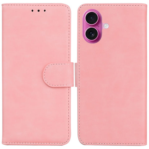 For iPhone 17 Case Solid Color Leather Wallet Phone Cover