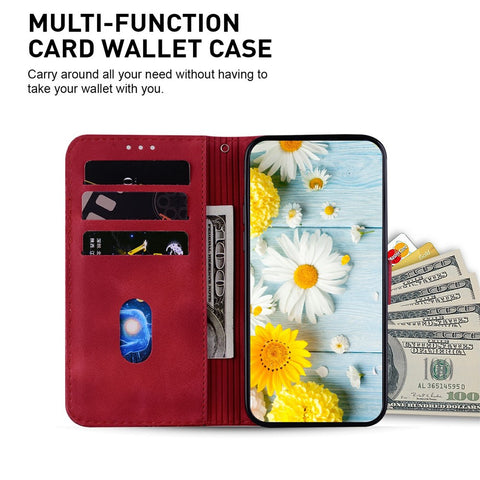 For iPhone Air Stand Case Lily Flower Imprint Leather Phone Cover with Wrist Strap