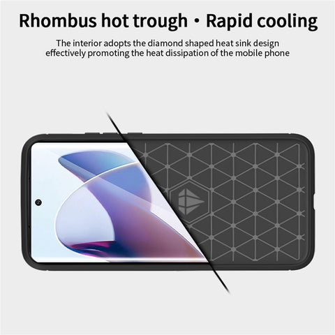 MOFI JK TPU Series-1 for Motorola Moto X30 Pro 5G / Edge 30 Ultra 5G / Edge X Brushed Surface Flexible TPU Case Carbon Fiber Texture Anti-drop Phone Cover