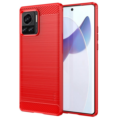 MOFI JK TPU Series-1 for Motorola Moto X30 Pro 5G / Edge 30 Ultra 5G / Edge X Brushed Surface Flexible TPU Case Carbon Fiber Texture Anti-drop Phone Cover