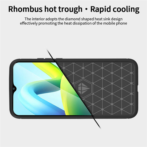MOFI JK TPU Series-1 for Xiaomi Redmi A1 4G / A2 4G Anti-scratch Brushed Surface Phone Case Carbon Fiber Texture Soft TPU Back Cover