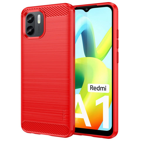 MOFI JK TPU Series-1 for Xiaomi Redmi A1 4G / A2 4G Anti-scratch Brushed Surface Phone Case Carbon Fiber Texture Soft TPU Back Cover