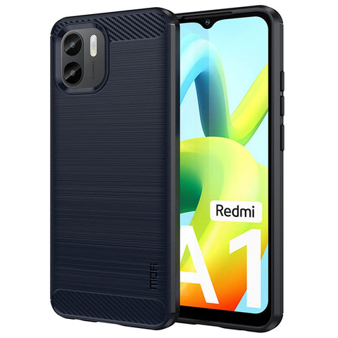 MOFI JK TPU Series-1 for Xiaomi Redmi A1 4G / A2 4G Anti-scratch Brushed Surface Phone Case Carbon Fiber Texture Soft TPU Back Cover