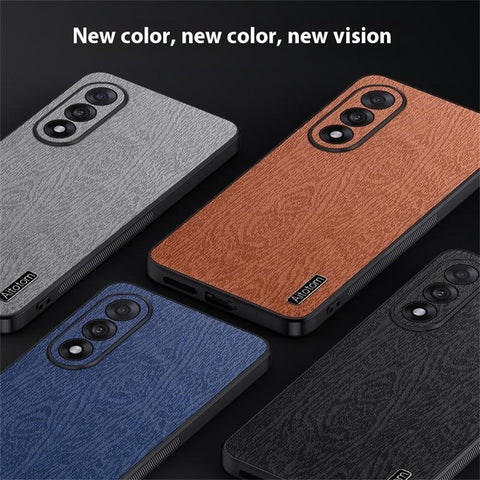 For OnePlus Nord 5 5G / Ace 5 Ultra 5G Case Wood Texture PU Leather Coated PC TPU Phone Cover
