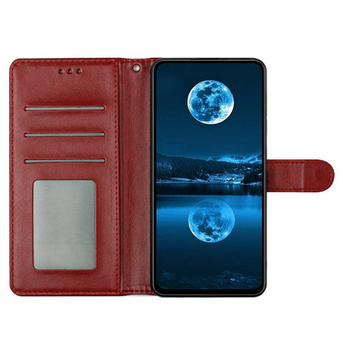 For iPhone 17 Leather Case Wallet Stand Phone Cover with Handy Strap