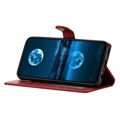 For iPhone 17 Leather Case Wallet Stand Phone Cover with Handy Strap