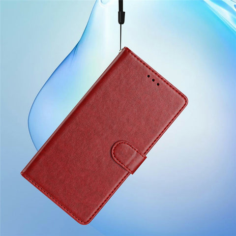 For iPhone 17 Leather Case Wallet Stand Phone Cover with Handy Strap