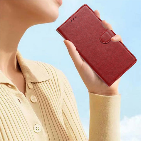For iPhone 17 Leather Case Wallet Stand Phone Cover with Handy Strap