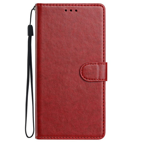 For iPhone 17 Leather Case Wallet Stand Phone Cover with Handy Strap