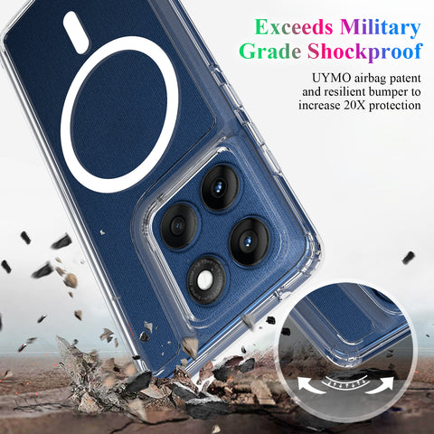 For Motorola Edge 60s 5G / Edge 60 Fusion 5G / Edge 60 5G Clear Phone Magnetic Case TPU+Acrylic Back Cover