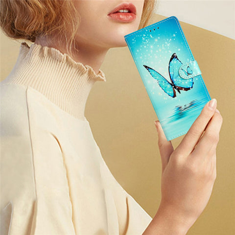 For iPhone Air Wallet Case PU Leather Pattern Printing Stand Phone Cover with Strap