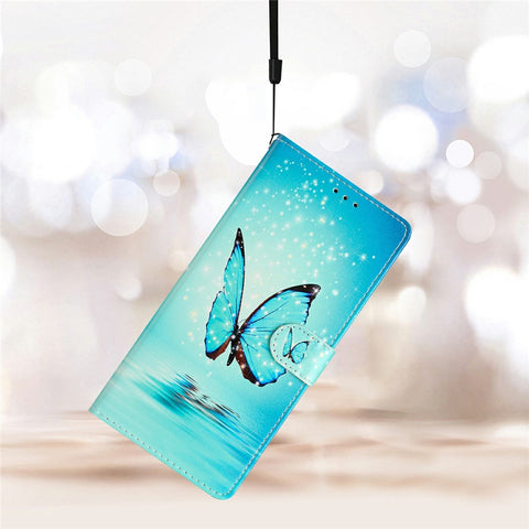 For iPhone Air Wallet Case PU Leather Pattern Printing Stand Phone Cover with Strap