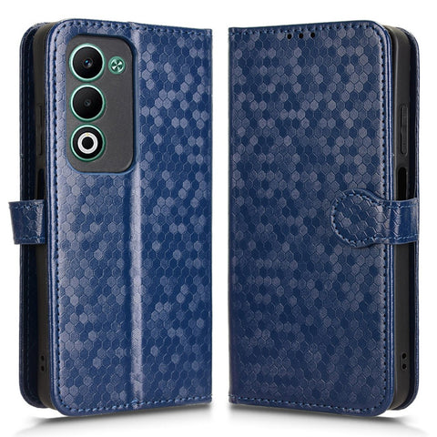 For Oppo A5 5G CPH2735  /  A5 4G CPH2727 Wallet Case Dot Pattern Imprint PU Leather Phone Cover with Wrist Strap