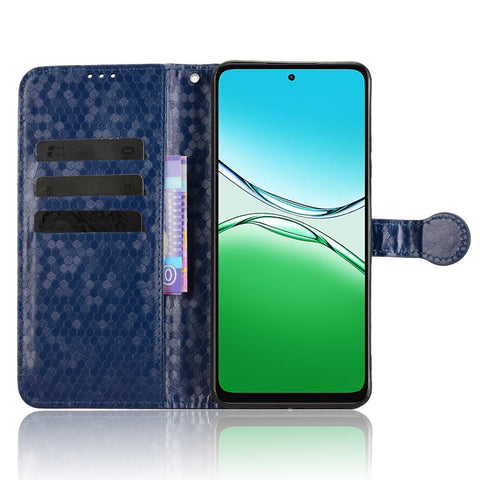 For Oppo A5 5G CPH2735  /  A5 4G CPH2727 Wallet Case Dot Pattern Imprint PU Leather Phone Cover with Wrist Strap