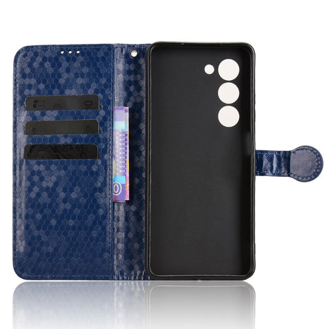 For Oppo A5 5G CPH2735  /  A5 4G CPH2727 Wallet Case Dot Pattern Imprint PU Leather Phone Cover with Wrist Strap