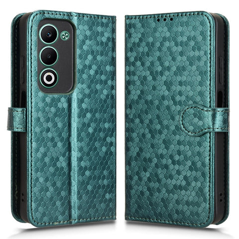 For Oppo A5 5G CPH2735  /  A5 4G CPH2727 Wallet Case Dot Pattern Imprint PU Leather Phone Cover with Wrist Strap