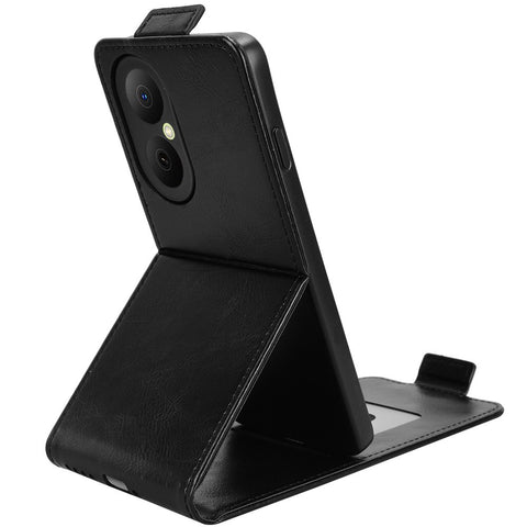For Huawei Nova Y73 4G  /  Enjoy 80 Stand Case Magnetic Clasp Vertical Flip Leather Phone Cover with Card Holder