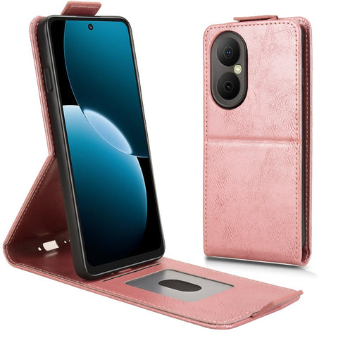 For Huawei Nova Y73 4G  /  Enjoy 80 Stand Case Magnetic Clasp Vertical Flip Leather Phone Cover with Card Holder