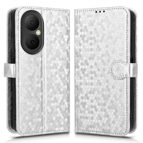 For Huawei Nova Y73 4G  /  Enjoy 80 Wallet Case Dot Pattern Imprint PU Leather Phone Cover with Wrist Strap