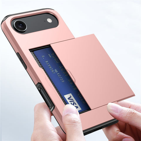 For iPhone Air Case with Card Holder TPU + PC Phone Back Cover