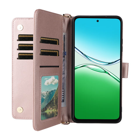 For Oppo A5 5G / 4G / A5m Case with Shoulder / Wrist Strap Leather Phone Cover Stand Wallet