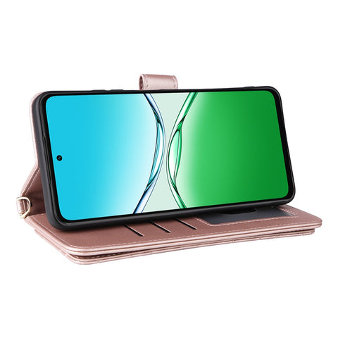 For Oppo A5 5G / 4G / A5m Case with Shoulder / Wrist Strap Leather Phone Cover Stand Wallet