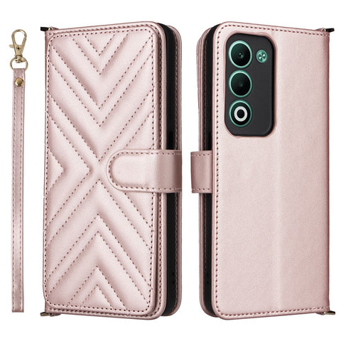 For Oppo A5 5G / 4G / A5m Case with Shoulder / Wrist Strap Leather Phone Cover Stand Wallet