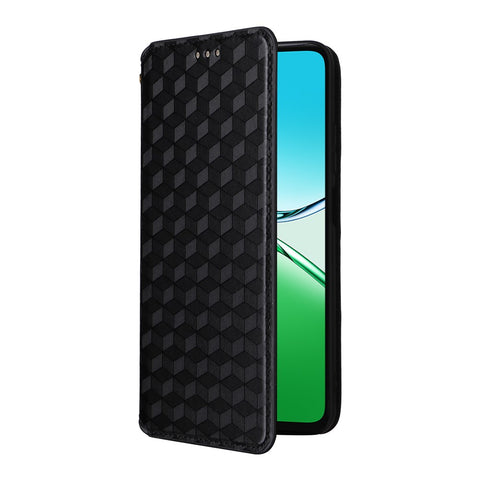 For Oppo A5 5G / 4G / A5m Case Wallet Rhombus Imprinted Leather Phone Cover