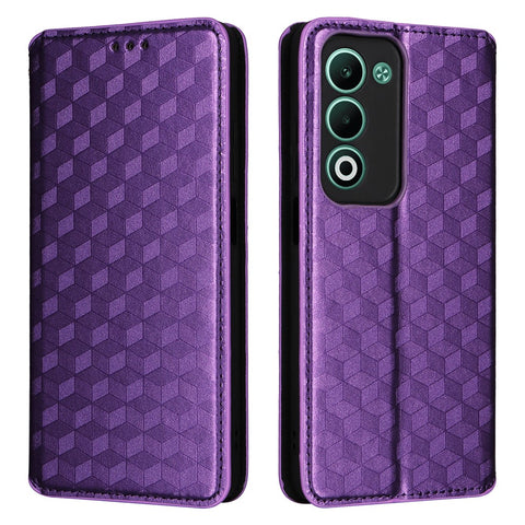 For Oppo A5 5G / 4G / A5m Case Wallet Rhombus Imprinted Leather Phone Cover