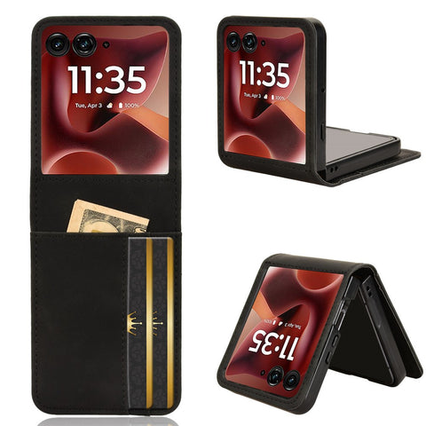 For Motorola Razr 70 Ultra / 60 Ultra 5G / Razr Ultra 2026 5G / 2025 5G Case Separable Design Card Slot Leather + PC Phone Cover